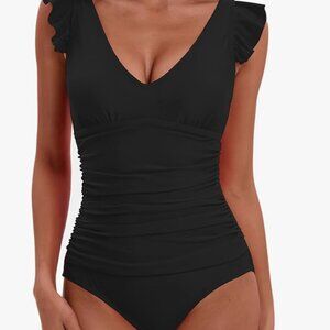 Lafee Rose|Women's Ruffled One Piece Swimsuit Tummy Control Bathing Suit|SZ XL